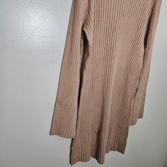 NWT Halogen Mock Neck Ribbed Long Sleeve Sweater Dress XL in Camel - Picture 10 of 13